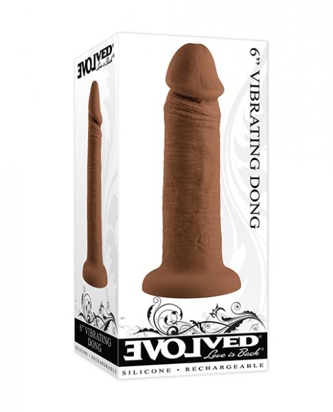 Evolved 6" Vibrating Dong - Dark