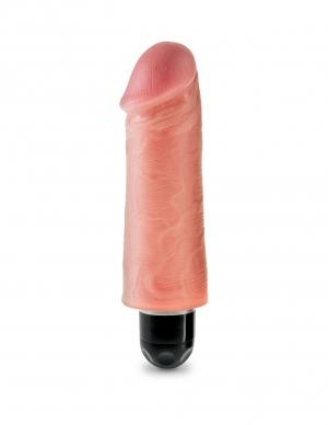 King Cock 5 inches Vibrating Stiffy Beige