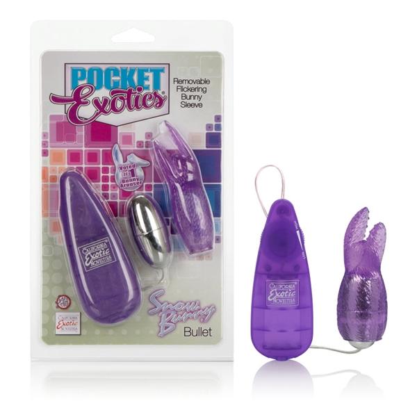 Pocket Exotics Snow Bunny Bullet Pink Vibrator in Package