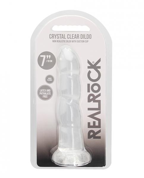 Shots Realrock Crystal Clear 7" Dildo  - Transparent