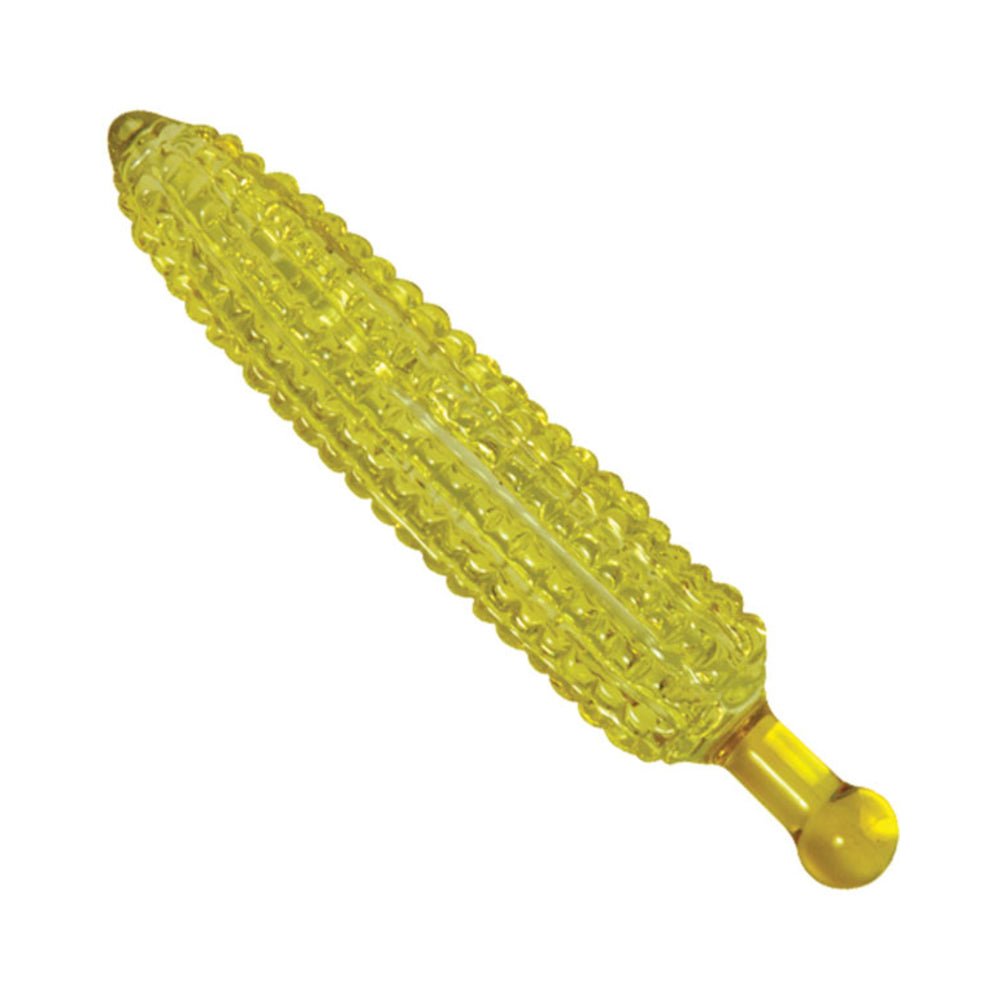 Glass Gem Dildo Jasper Corn