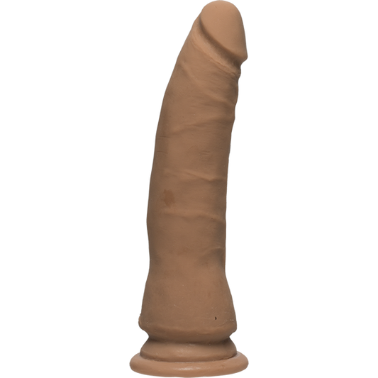 The D Slim Thin D 7 inches Ultraskyn Brown Dildo