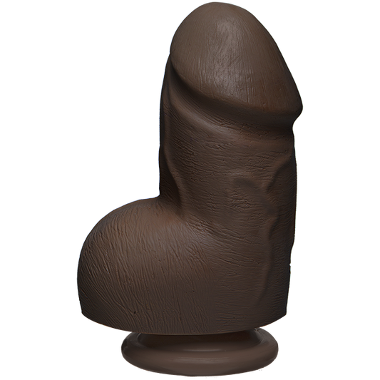 The D Fat D 6 inches With Balls Ultraskyn Brown Dildo