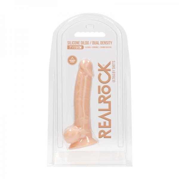 Realrock Ultra - 7 / 17.8 Cm - Silicone Dildo With Balls - Flesh