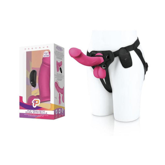 Pegasus Realistic 6.5" Dildo With Balls - Pink