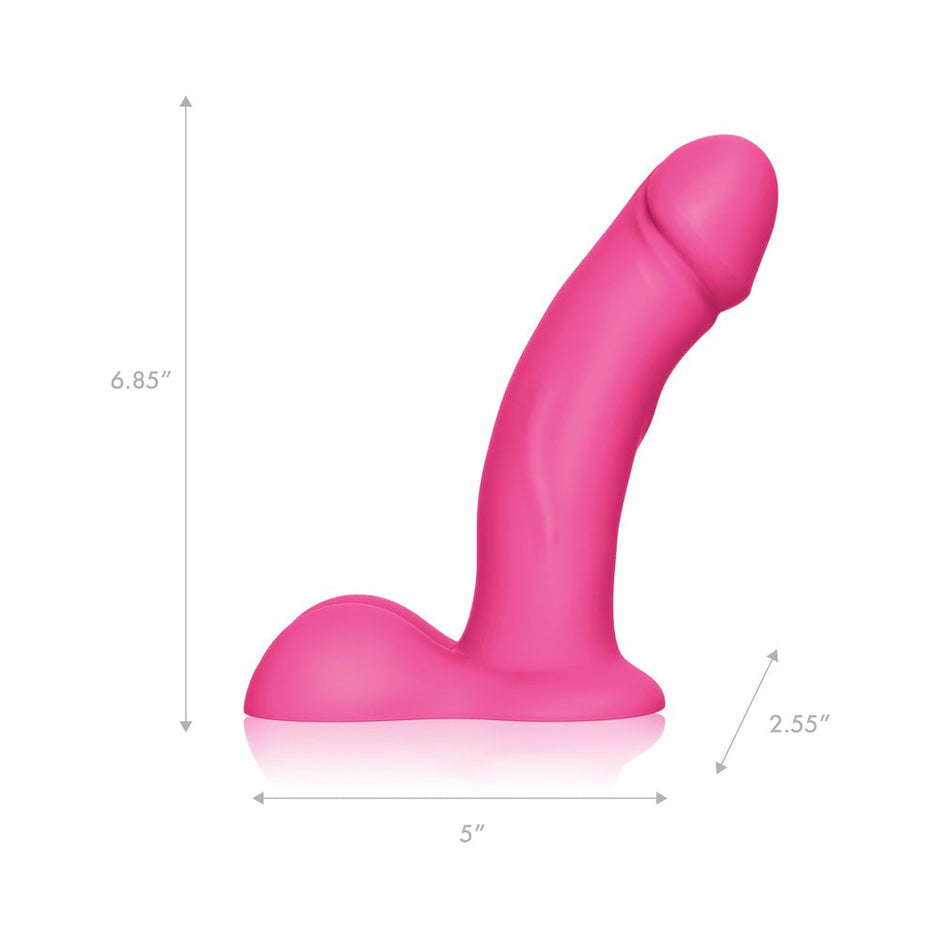 Pegasus Realistic 6.5" Dildo With Balls - Pink