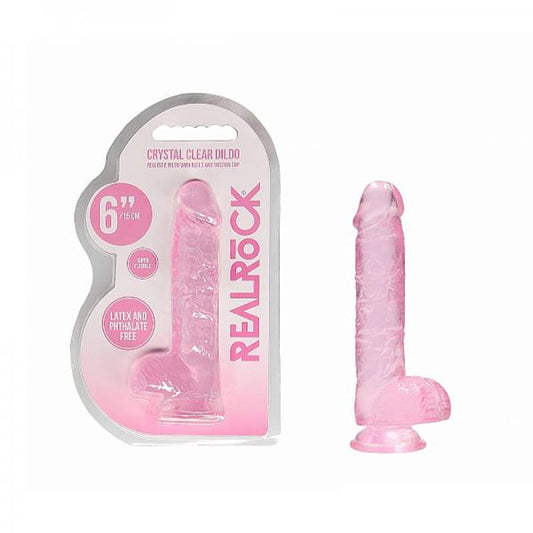 Realrock Realistic Dildo 6" Pink