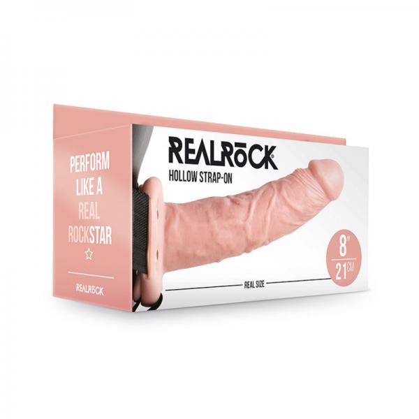 Realrock Hollow Strap-on Without Balls 8 In. Vanilla