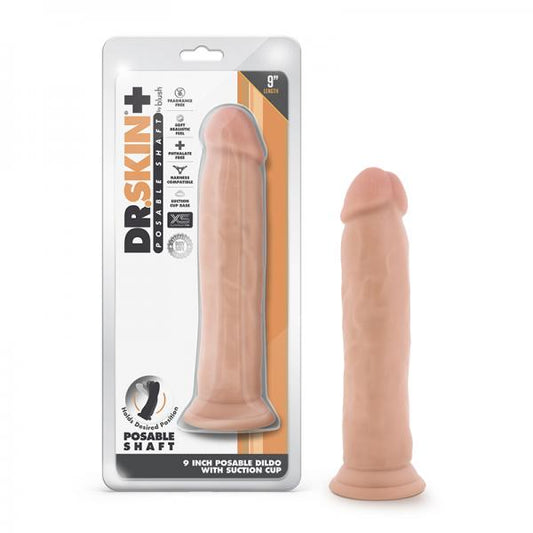 Blush Dr Skin Plus Thick 9 inch vanilla poseable dildo