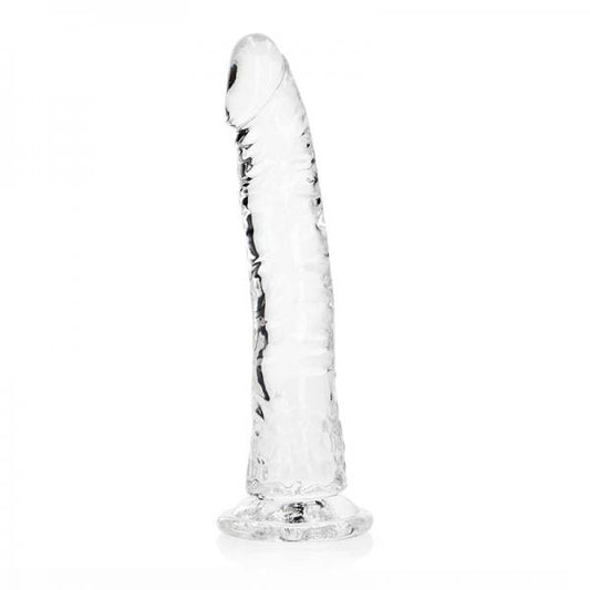 Realrock Crystal Clear Slim 8 In. Dildo Clear