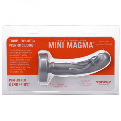Tantus Mini Magma 5 inch silver firm silicone fantasy dildo