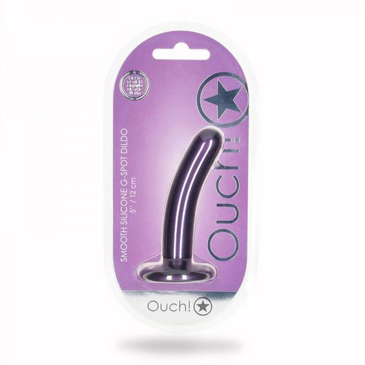 Shots Ouch! Smooth Silicone 5 In. G-spot Dildo Metallic Purple