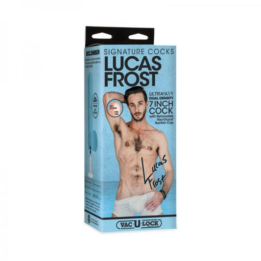 Signature Cocks Lucas Frost Ultraskyn Cock With Removable Vac-u-lock Suction Cup 7in Vanilla