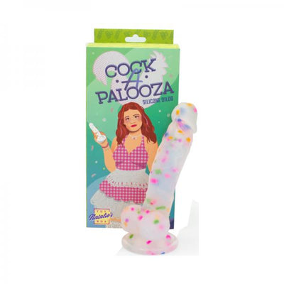 Natalie's Toy Box Cock-a-palooza confetti silicone suction cup dildo