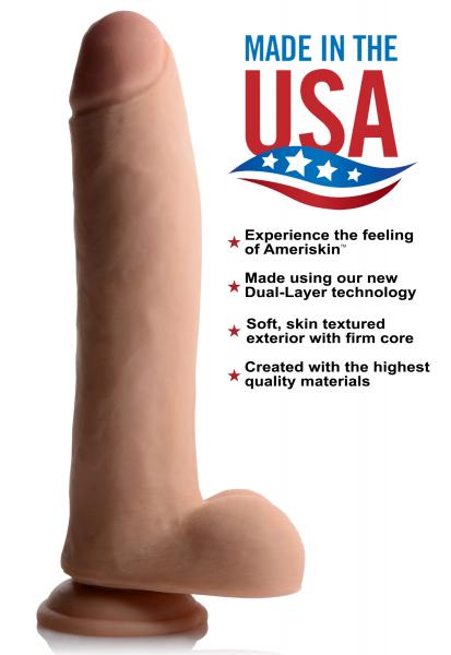 USA Cocks 11 Inches Ultra Real Dual Layer Suction Cup Dildo