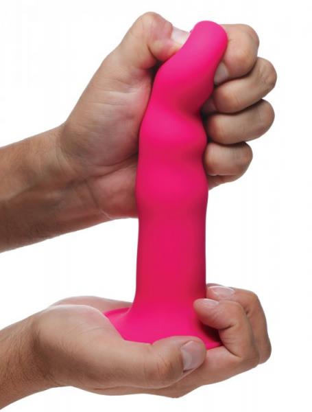 Squeeze-It Squeezable Wavy Dildo Pink