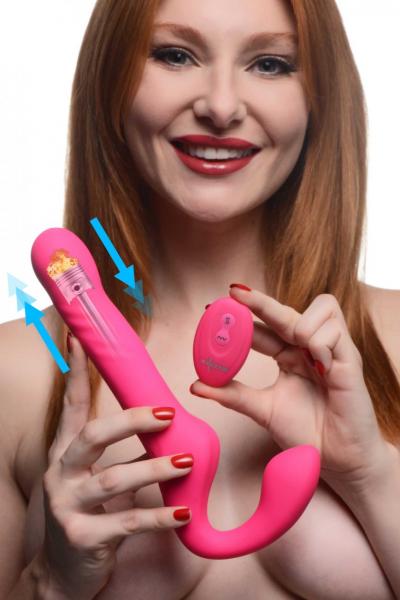 30x Thrusting And Vibrating Strapless Strap-on With Remote Control