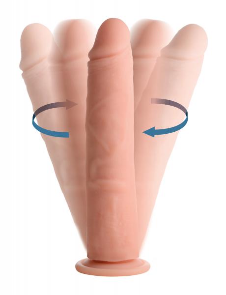 Vibrating And Rotating Remote Control Silicone Dildo - 9 Inch