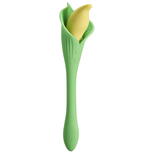 Cloud 9 Spathe Lily Vibrator - Two-tone Green