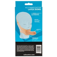 Original Accommodator Latex Chin Dildo - 5" Beige Back of Box