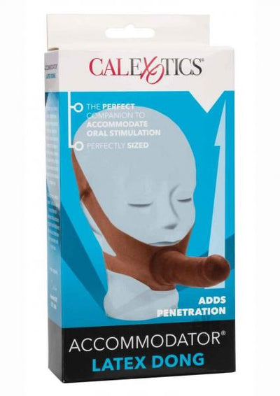 Original Accommodator Latex Chin Dildo - Brown