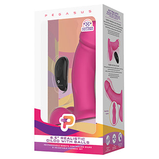 Pegasus Realistic 6.5" Dildo With Balls - Pink