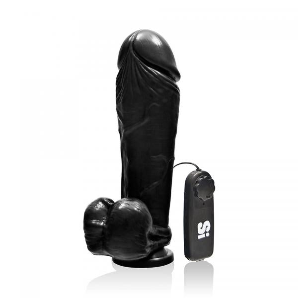 Thick Cock Balls Egg 10 inches Black Dildo