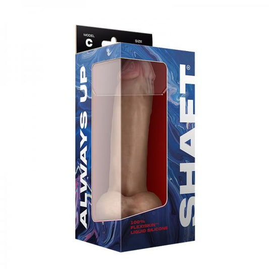 Shaft Model C Liquid Silicone Dong With Balls 9.5 Inch Dildo Pine