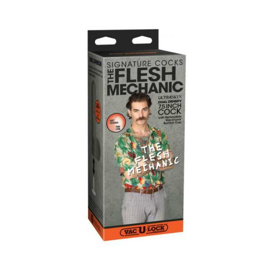 Signature Cocks The Flesh Mechanic 7.5 Inch Ultraskyn Vac-u-lock Dildo