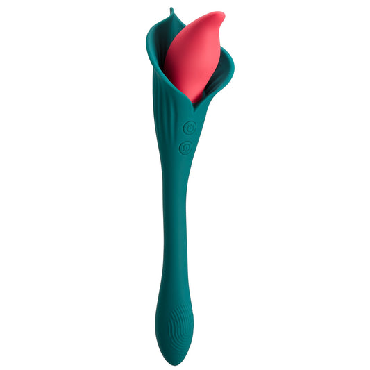 Cloud 9 Spathe Lily Vibrator - Two-tone (Green/Blue)